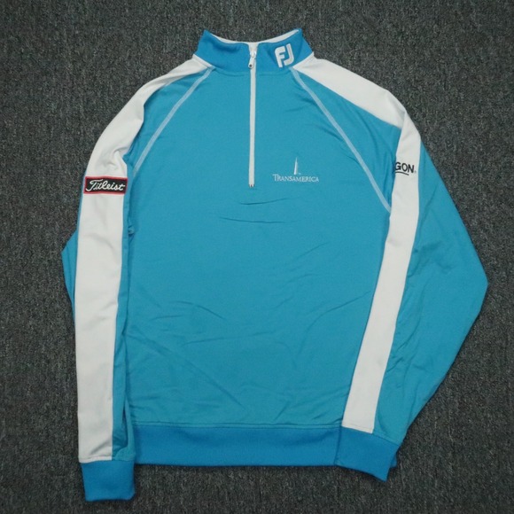 FootJoy Pullover Mens Small‎ Blue Titleist Tour Collar Performance Quarter Zip
